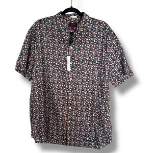 NWT J Crew x Liberty Fabric Button Down Short Sleeve Shirt Size XXL